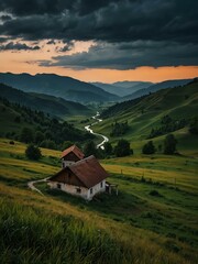 Landscape in Romania.