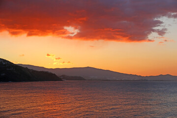 Winter sunrise over the Mediterranean	