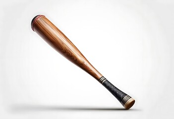 Naklejka premium Woman holding baseball bat on white background, closeup