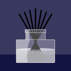 Aroma, difusor for aroma, vector, illustration