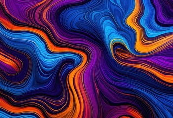 Fototapeta premium mesmerizing abstract water patterns showcasing stunning vibrant hues flowing designs dynamic fluidity, colors, dynamics, blue, green, orange, red, yellow