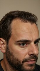 Fototapeta premium Last before-and-after hair restoration result.