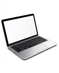 Modern laptop with a sleek design, showcasing a blank screen for customization and creativity.