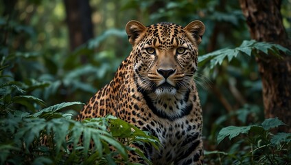 Leopard in the jungle.