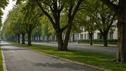 Fototapeta premium Lime tree avenue (Lindenallee).