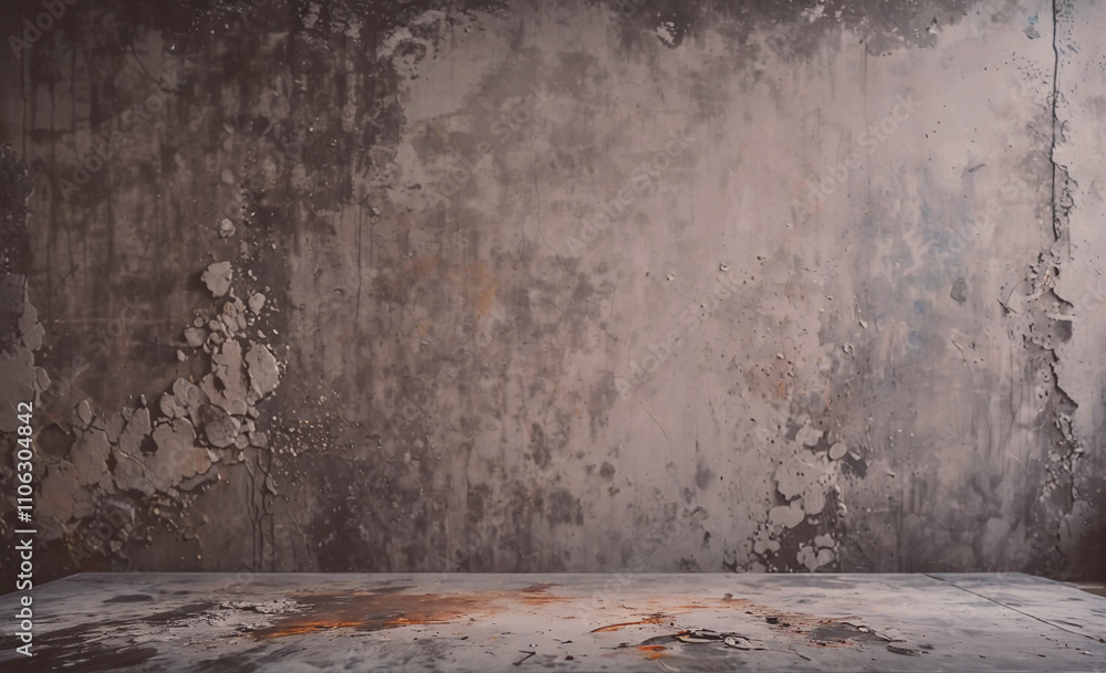 Aufkleber wall with a large hole in it. the wall is made of concrete. there is a small hole in the wall