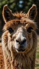 Fototapeta premium Llama looking directly at the camera.