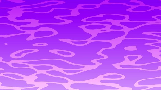 Fluido morado en movimiento, ondas en estilo caricaturesco minimalista