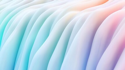 Obraz premium Abstract pastel waves create a soothing and harmonious visual flow, AI