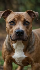 Loyal mixed-breed pitbull.