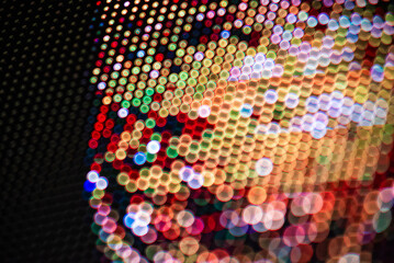  Abstract pixel art screen digital texture. LED screen on stage