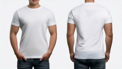 white t shirt on white background