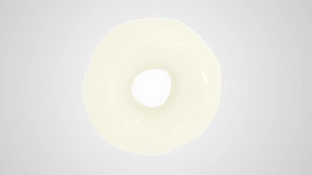 milk splash torus on white bg able to loop endless