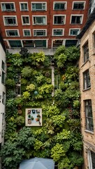 Obraz premium Lush urban green space thriving in the city center.