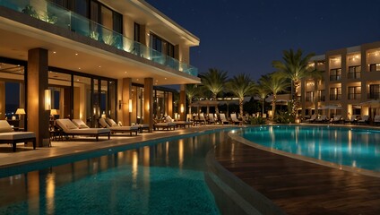 Luxurious hotel retreat offering top-tier service.