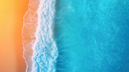 Aerial View of Beach and Waves