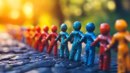 A group of diverse people working together, with one person leading the way, high resolution, teamwork and leadership.