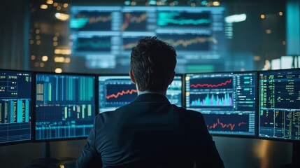 A person navigating a complex financial system with ease and confidence, using a digital interface and financial software, modern, efficient