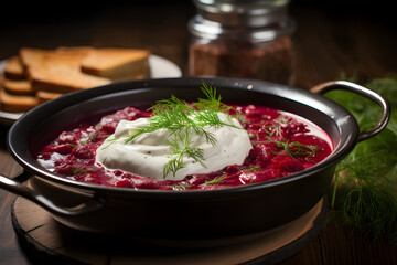 Borscht Eastern European Beet Soup Sometimes Served Cold