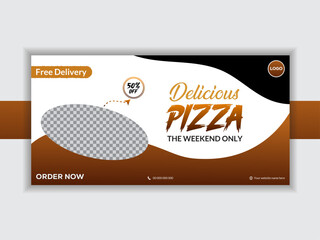Pizza advertisement modern banner design