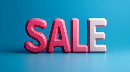 Geometric shapes forming the word "SALE" with each shape representing a different product category, high resolution, minimalist design.