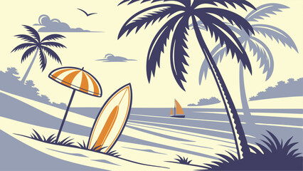 beach vector design, nature landscape