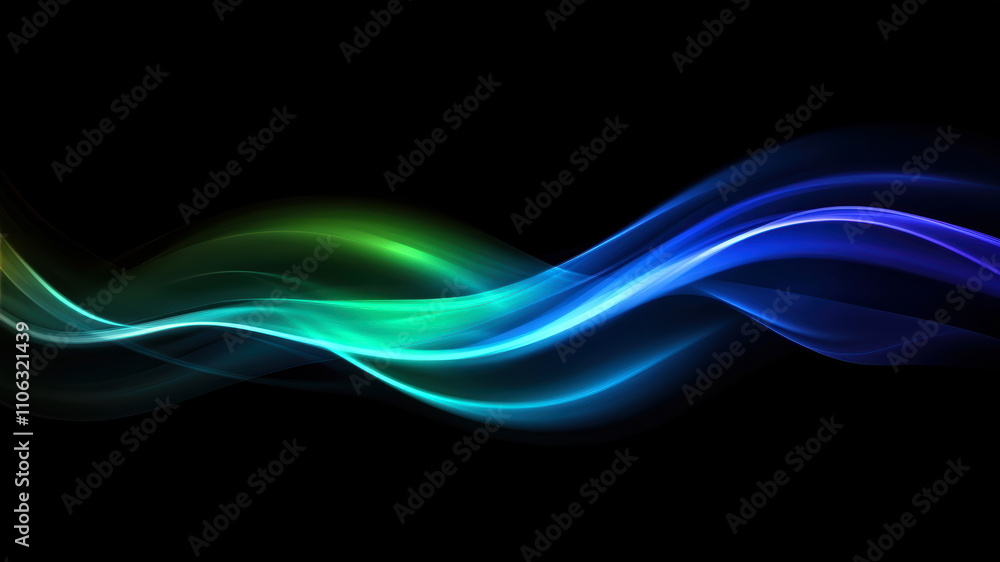 Aufkleber colorful abstract sound waves create a mesmerizing visual harmony in a dark background