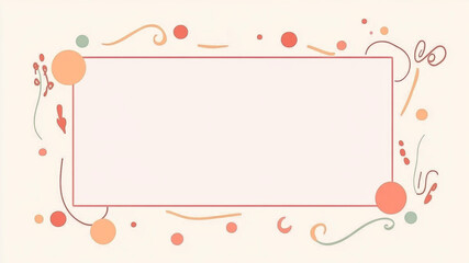 Vibrant abstract flat vector background featuring playful shapes and a soothing color palette