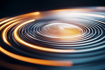 Dynamic swirling pattern of vibrant abstract light rays in motion
