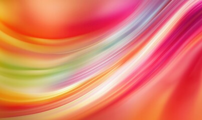 Fototapeta premium Colorful abstract background with smooth gradients, vibrant hues of red, pink, orange, yellow, green, and blue blending harmoniously, creating a dynamic visual flow.