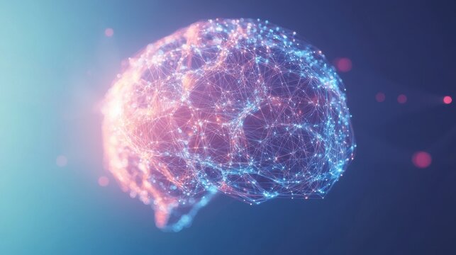 Imagen de cerebro iluminado