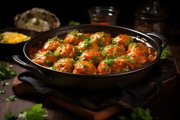 Cabbage Kofta Indian Dish of Cabbage Fritters Served in Curry Sauce