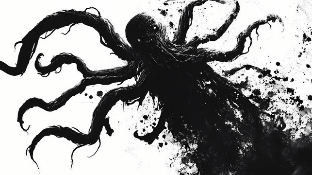 A terrifying eldritch - horror image. Eldritch. Illustration