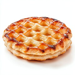A delicious, golden-brown waffle with a crispy outer layer and soft interior, perfect for breakfast or brunch. Ideal for showcasing comforting, homemade dishes!