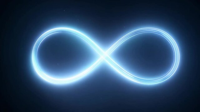 Glowing infinity sign