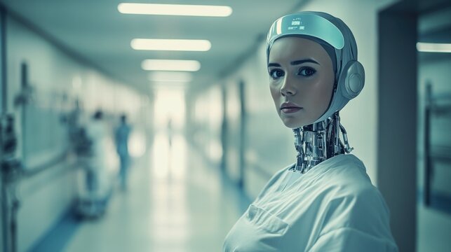 Robot humanoide en un hospital