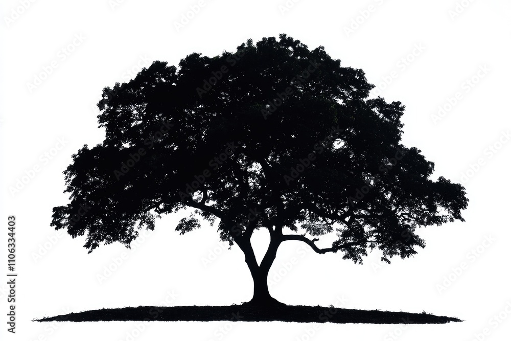 Poster A simple yet striking image of a tree's outline in monochrome