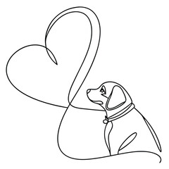 Heart hand drawn. Heart continuous line drawing. Single contour heart for love design. Single lineart sketch heart. Symbol love. Simplicity sign isolated on white background. Vector illustration