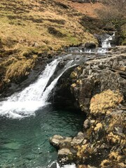 waterfall in the mountains