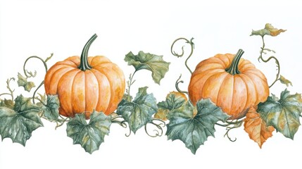 Pumpkin in Fall for holiday seasonal decoration.
