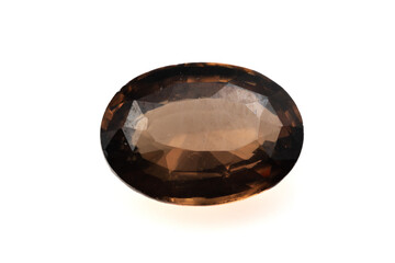 Exquisite Natural Zircon Gemstone with Faceted Cut and Rich Brown Hue