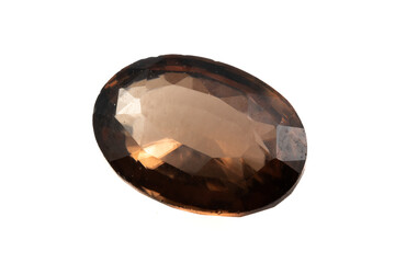 Natural Brown Zircon Gemstone with Faceted Cut and Luster