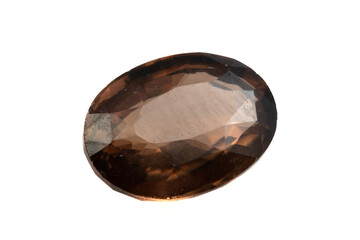 Natural Brown Zircon Gemstone with Polished Facet Design