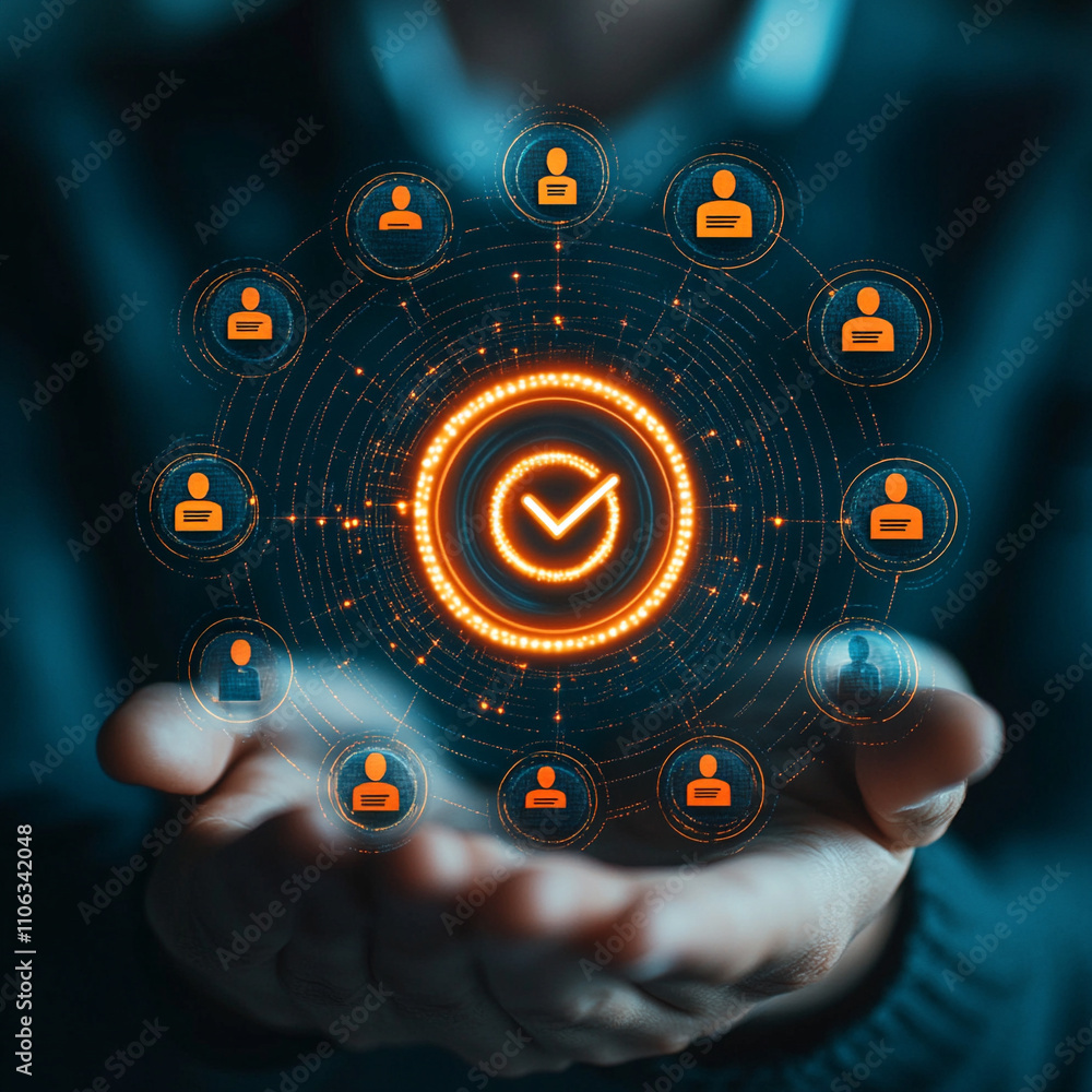 Poster ai generate enhancing business connectivity virtual environment digital content professional viewpoi