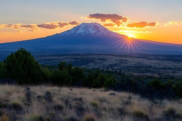 Fototapeta premium Kilimanjaro sunset