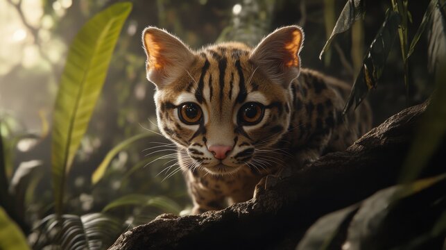 Ocelote en la selva