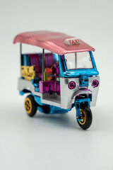 Asian toy car on a white background thai