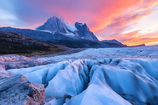 Roche moutonnee sunrise