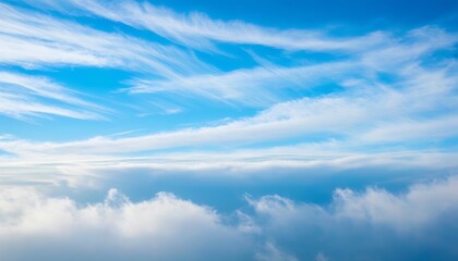 Fototapeta premium A dreamlike canvas in the clouds, embracing the beauty of natural tranquility.