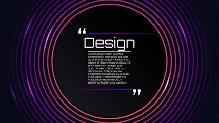 Dark background with colorful gradient neon lines. Vector illustration. Design for wallpaper, banner, background. 